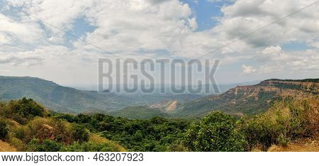 Amboli Ghat View Point Showing Sahyadri Mountain Range Amboli, Maharashtra, India