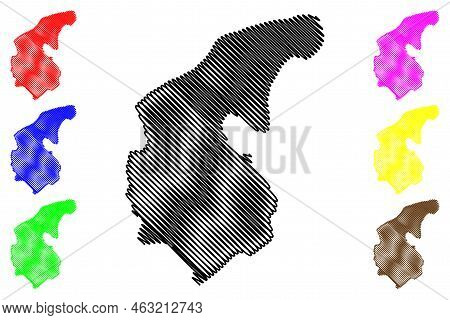 Howakil Island (state Of Eritrea, Red Sea, Dahlak Archipelago) Map Vector Illustration, Scribble Ske