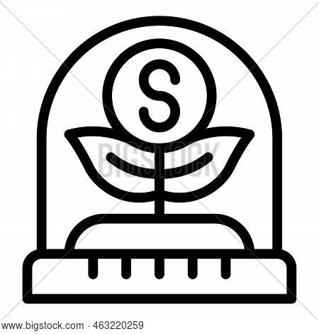 Finance Plant Icon Outline Vector. Idea Startup. Work Creative