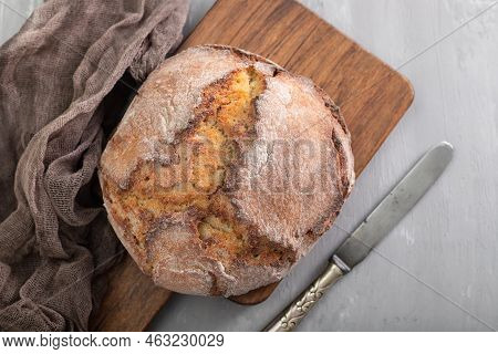 Cornbread Is Bread Containing Cornmeal, Corn Flour. Portuguese Corn Bread Broa.