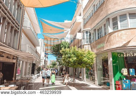 Nicosia, Cyprus - September 24, 2022: People Walking Around The Ledra Street. It Is Is A Major Shopp