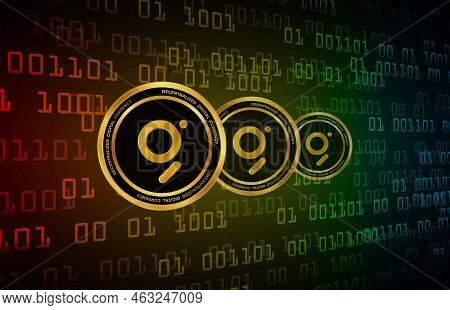 The Graph-grt Virtual Currency Images. 3d Illustrations.