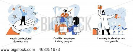 Help In Professional Development. Qualified Employee Training Program. Learning For Software Develop