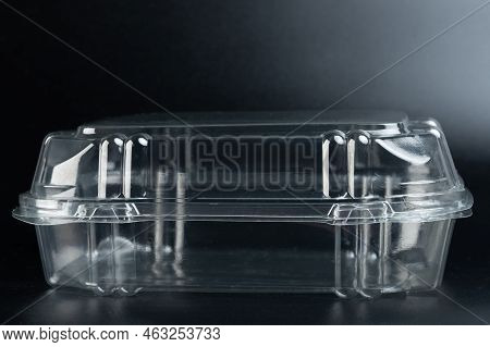 Close Up Of Closed Transparent Food Container