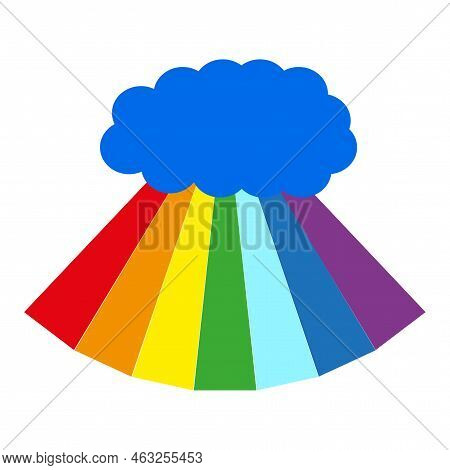 Retro Multi Colored Rays Clouds. Vector Illustration. Stock Image.