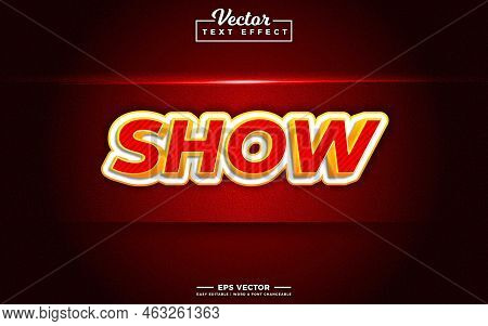 Show 3d Editable Text Effect, Red Text Style