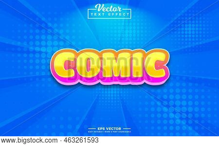Comic 3d Editable Text Effect Design Template