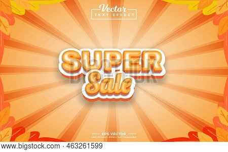Super Sale Vector 3d Editable Text Effect