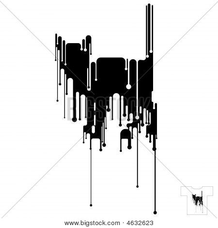 t Shirt Design. Schwarze Katze.