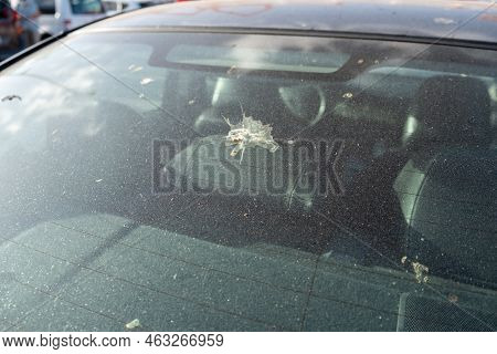 Tarragona, Spain - June 10, 2022: Opel Grandland Logo On A White Car Close-up.