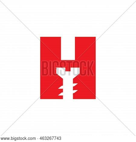 H Logo Construction Simple, Strong And Simple Design