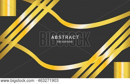 Vector Color Golden Abstract Geometric Line Shape