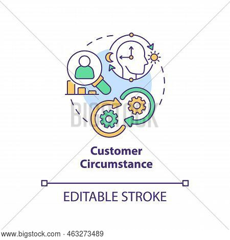 Customer Circumstance Concept Icon. Know Your Client. Behavioral Marketing Research Abstract Idea Th