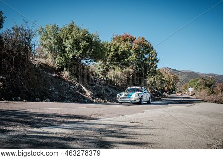 Novella, Corsica, France - 7th October 2022: Dominique Poggioli And Stephane Desideri Compete In The