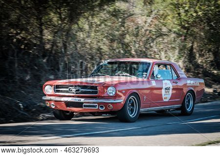 Novella, Corsica, France - 7th October 2022: Marco Brunner And Lucas Brunner Compete In Their Ford M