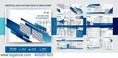 16 Page Landscape Medical Health Care Dental Corporate Business Brochure And Annual Report Design