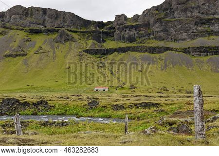 View At Fossalar Waterfall In Iceland
