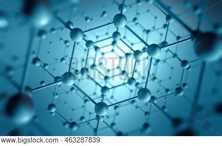 Nanotechnology In Modern Science. Future Technologies In Study Of Structure Of Nanomaterials. 3d Ill