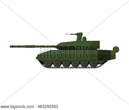 Tank Vehicle Closeup Vector Drawing Illustration Tanker Transportation Military War Explosive Machin