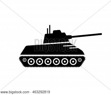 Tank Vehicle Closeup Vector Drawing Illustration Tanker Transportation Military War Explosive Machin