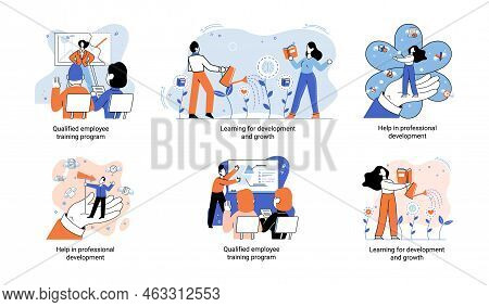 Help In Professional Development. Qualified Employee Training Program. Learning For Software Develop