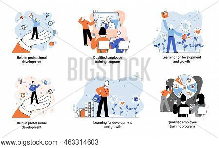 Help In Professional Development. Qualified Employee Training Program. Learning For Software Develop
