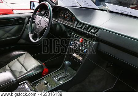 Frankfurt Am Main, Germany - September 18, 2019: Interior Of The Luxury German Sports Car Mercedes-b