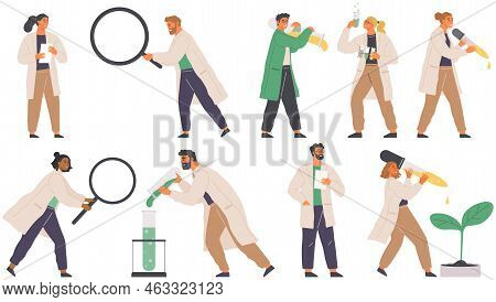 Scientist Makes Laboratory Analysis With Equipment. Idea Of Chemistry, Science. Laboratory Assistant