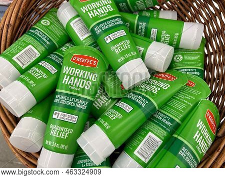 New Hope, Minnesota - October 11, 2022: O'keeffee's Brand Working Hands Cream, Relief For Dry, Crack