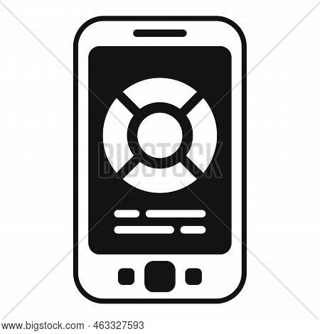 Phone Remote Control Icon Simple Vector. Work Server. Video Security