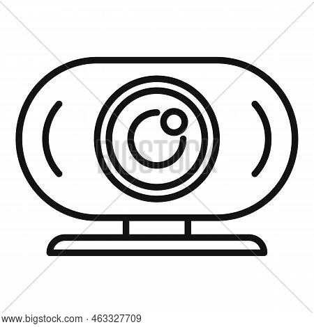 Server Camera Control Icon Outline Vector. Data Center. Work Remote