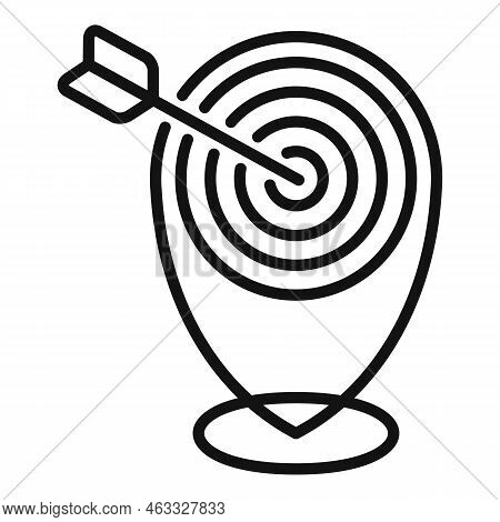 Location Control Icon Outline Vector. Center Plan. Remote Monitor