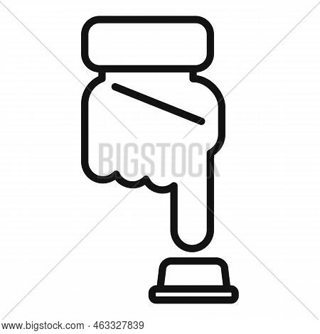Button Control Icon Outline Vector. Work Remote. Clipboard Center
