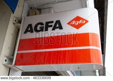 Bordeaux , Aquitaine  France - 10 10 2022 : Agfa Text Brand And Logo Sign Facade Outside Photography