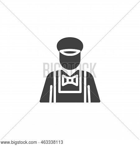 Milkman Vector Icon. Filled Flat Sign For Mobile Concept And Web Design. Farmer Person Glyph Icon. S