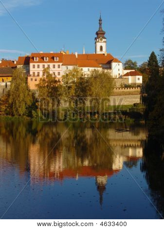 Pisek เมืองยุคกลางใน Otava เวอร์