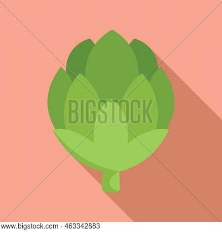 Foliage Artichoke Icon Flat Vector. Vegetable Food. Cooking Art
