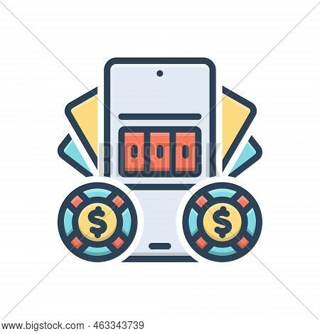 Color Illustration Icon For Betting Prerequisite Stipulation Casino Gambling Match Poker Wager