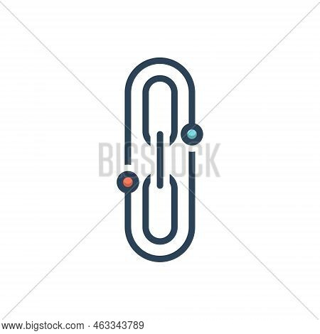 Color Illustration Icon For Links Concatenation Series Sequence Contact Chain Hyperlink Attach Joine