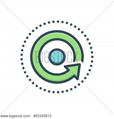 Color Illustration Icon For Reload Refresh Restore Refill Restock Replace Renew Repeat Orientation P