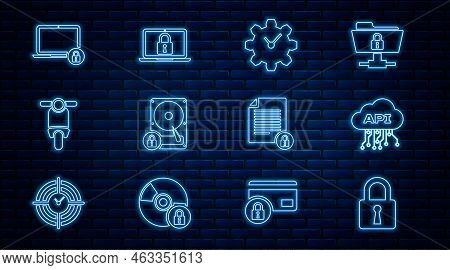 Set Line Lock, Cloud Api Interface, Time Management, Hard Disk Drive And Lock, Scooter, Laptop, Docu