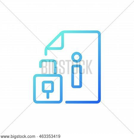 Access To Information Pixel Perfect Gradient Linear Vector Icon. Open Database Files. Sources For Us