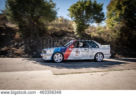 Novella, Corsica, France - 7th October 2022: Jean-francois Escat And Danielle Brincat Compete In The