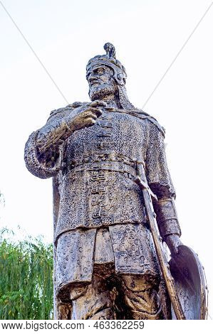 Dushanbe, Tajikistan - July 2, 2022: The Bronze Statue Of Abu Muslim Abdurrahman Ibn Muslim Al-khura