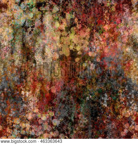 Abstract Blurred Painted Seamless Background In Natural Autumn Color Palette Mixed Irregular Layered