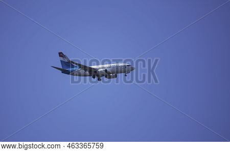 Luxembourg, Luxembourg, 10-aug-2022:luxair Boeing 737-500 On Arrival On Luxembourg Airport