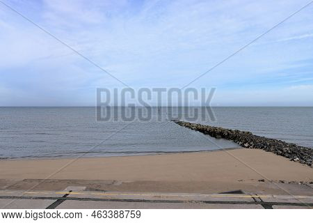 Barkby Beach Prestatyn Wales Overlooking The Shore
