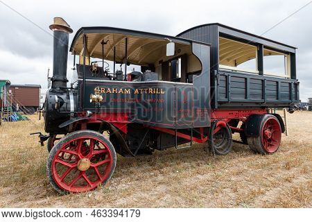 Tarrant Hinton.dorset.united Kingdom.august 25th 2022.a Restored 1931 Foden C Type Steam Lorry Is On