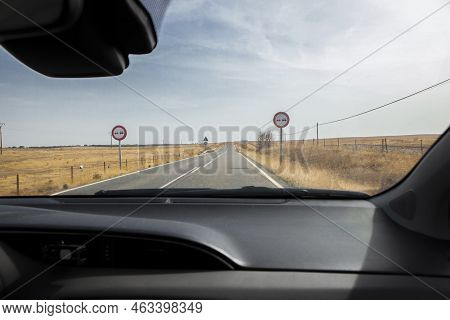 View From The Inside Of The Car