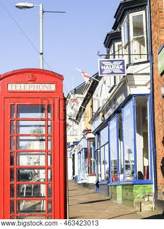 Honiton, United Kingdom - June 17 2009; Editorial - Honiton Telephone Box And Street